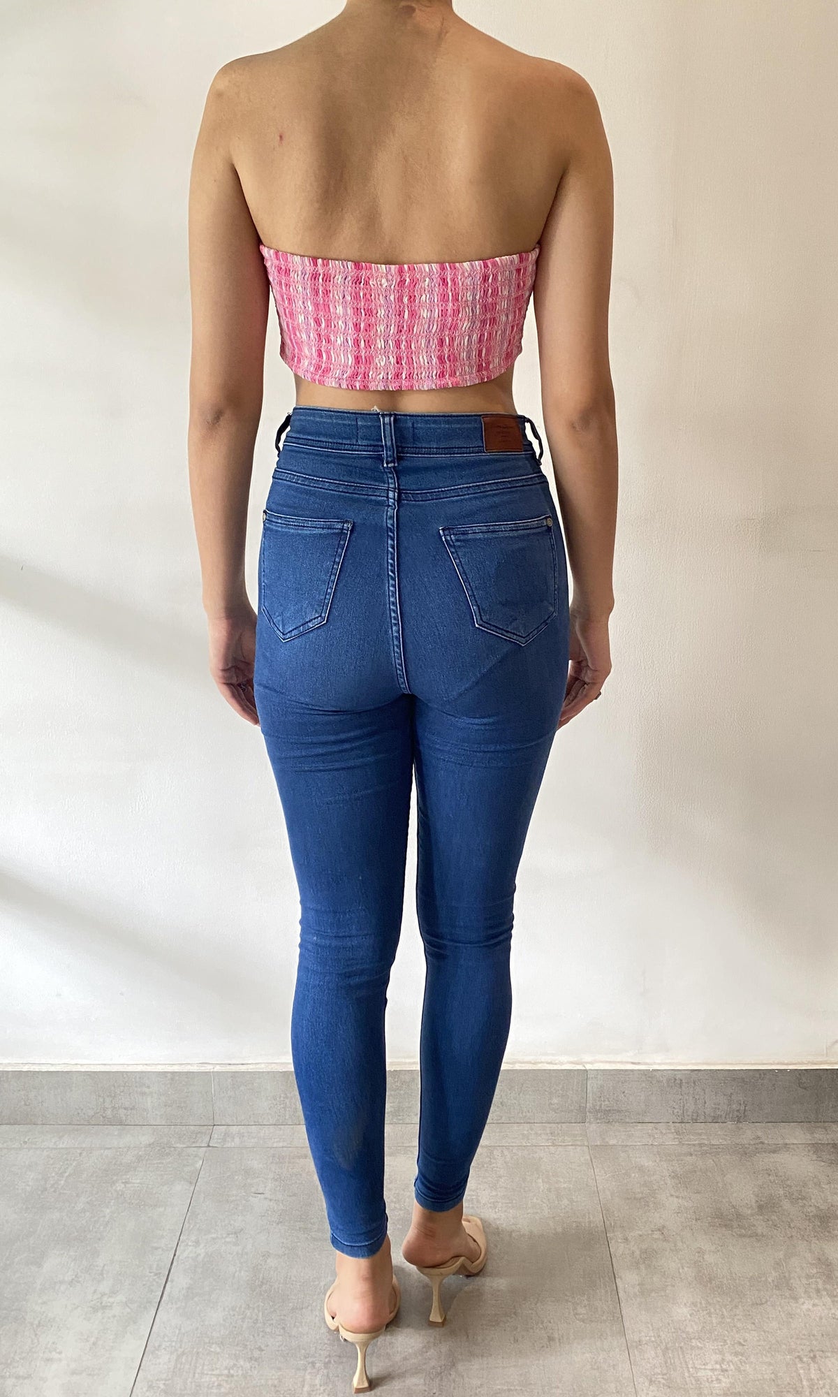 Womens | Inv Polyester Crepe Bandeau | Pink Multi