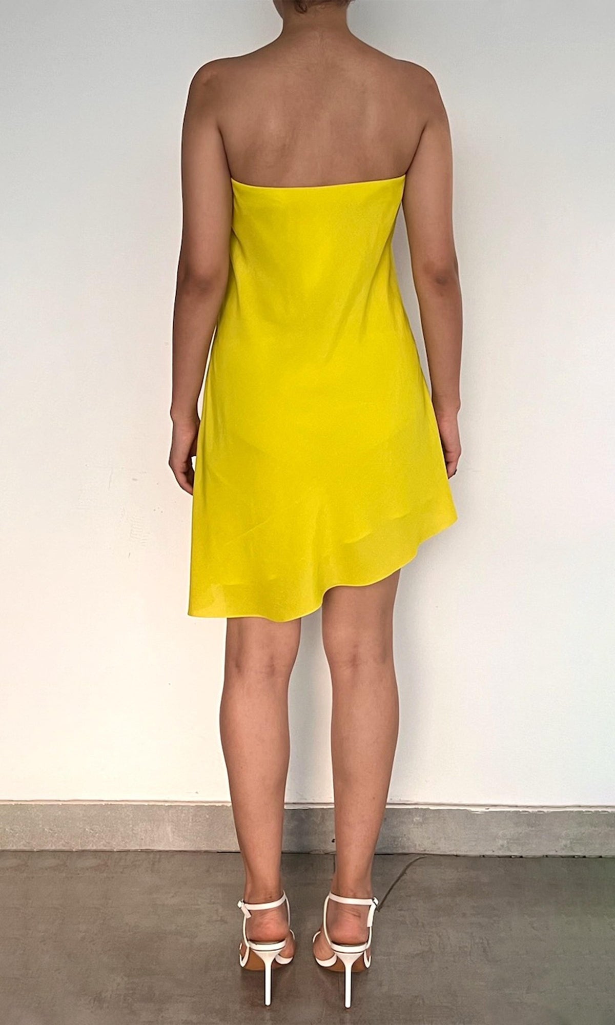 Rococo Sand | Juri Viscose Crepe Short Dress | Yellow