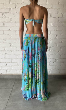 Rococo Sand | Loiss Viscose Chiffon Long Skirt | Turquoise