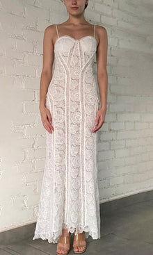 Womens | Paris Polyester Long Dress | White