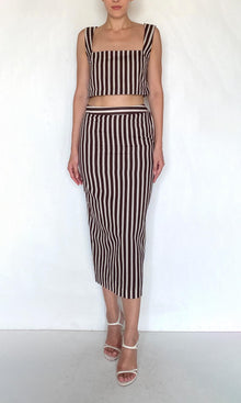Womens | Riv Linen Cotton Skirt | Brown