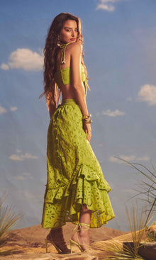 Womens | Sasha Cotton Schiffli Bandeau | Green