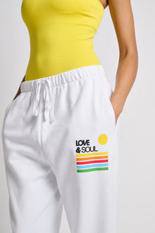 Love & Sports | Rainbow Love & Soul Sweatpant | White
