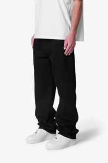 Raw Baggy Denim | Rinsed Black