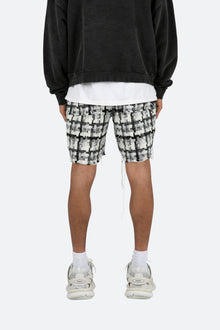 Raw Edge Shorts | Black/White