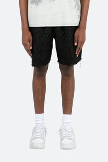 Raw Edge Shorts | Black