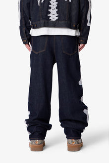 Raw Skeleton Ultra Baggy Denim | Rinsed Indigo