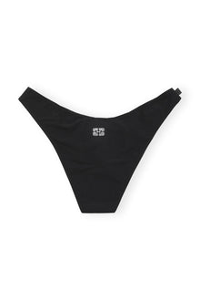 Recycled Matte Lowrise Wave Bikini Briefs | Black