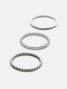 Adrianna Ring Set | Rhodium on Brass