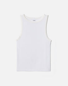 Womens | Ribbed High Neck Tank | Off White