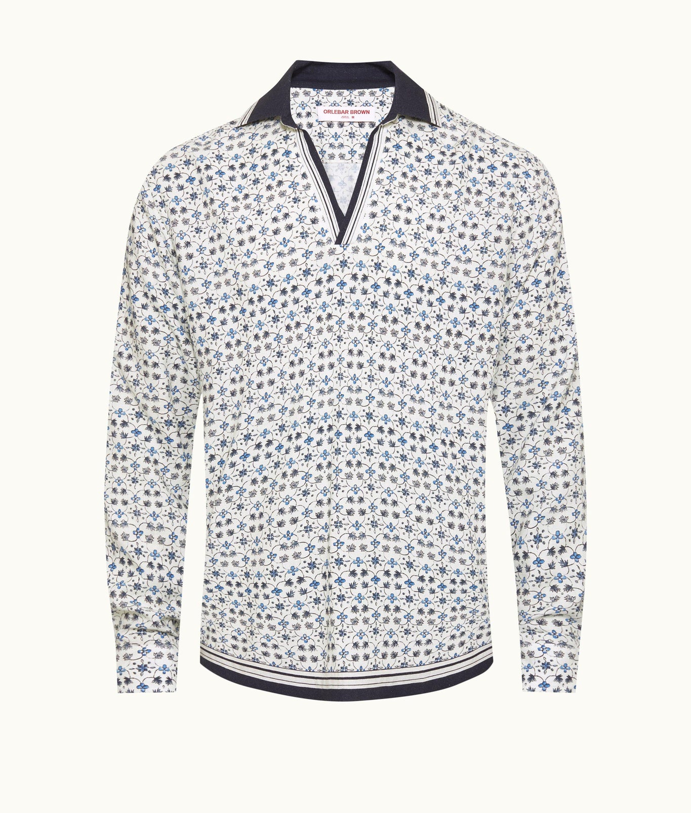 Ridley Fiore Print Relaxed Fit Resort Placket Overhead Shirt | Cashew