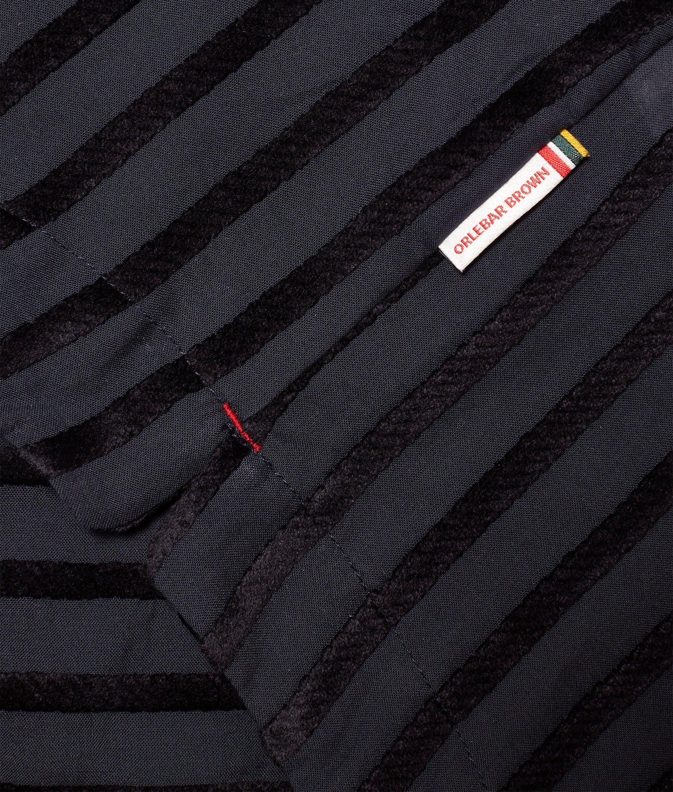 Ridley Tonal Chenille Stripe Relaxed Fit Overhead Shirt | Night Iris