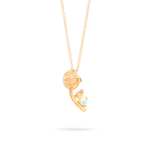 Stone and Strand 10K Yellow Gold Rose Charm With Opal Necklace Front Image