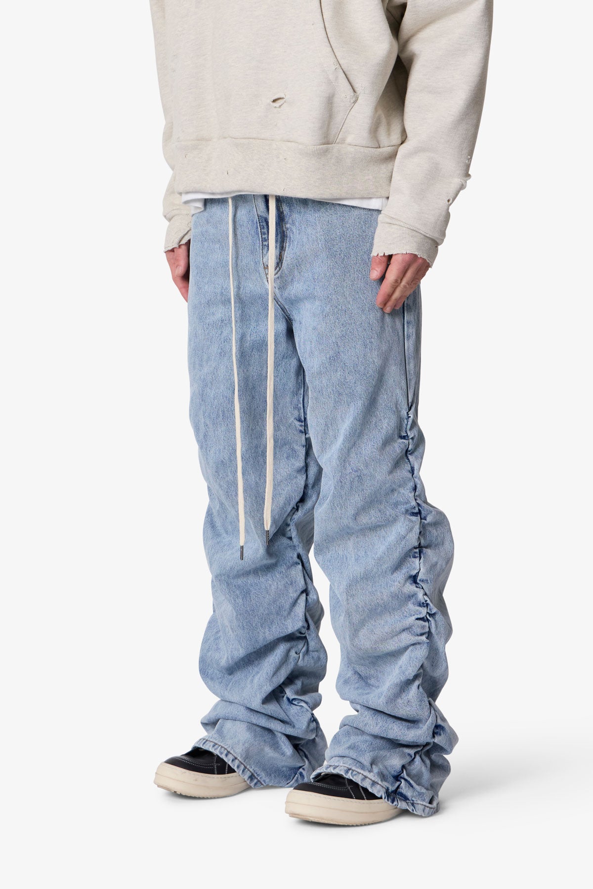 Ruched Denim | Light Blue