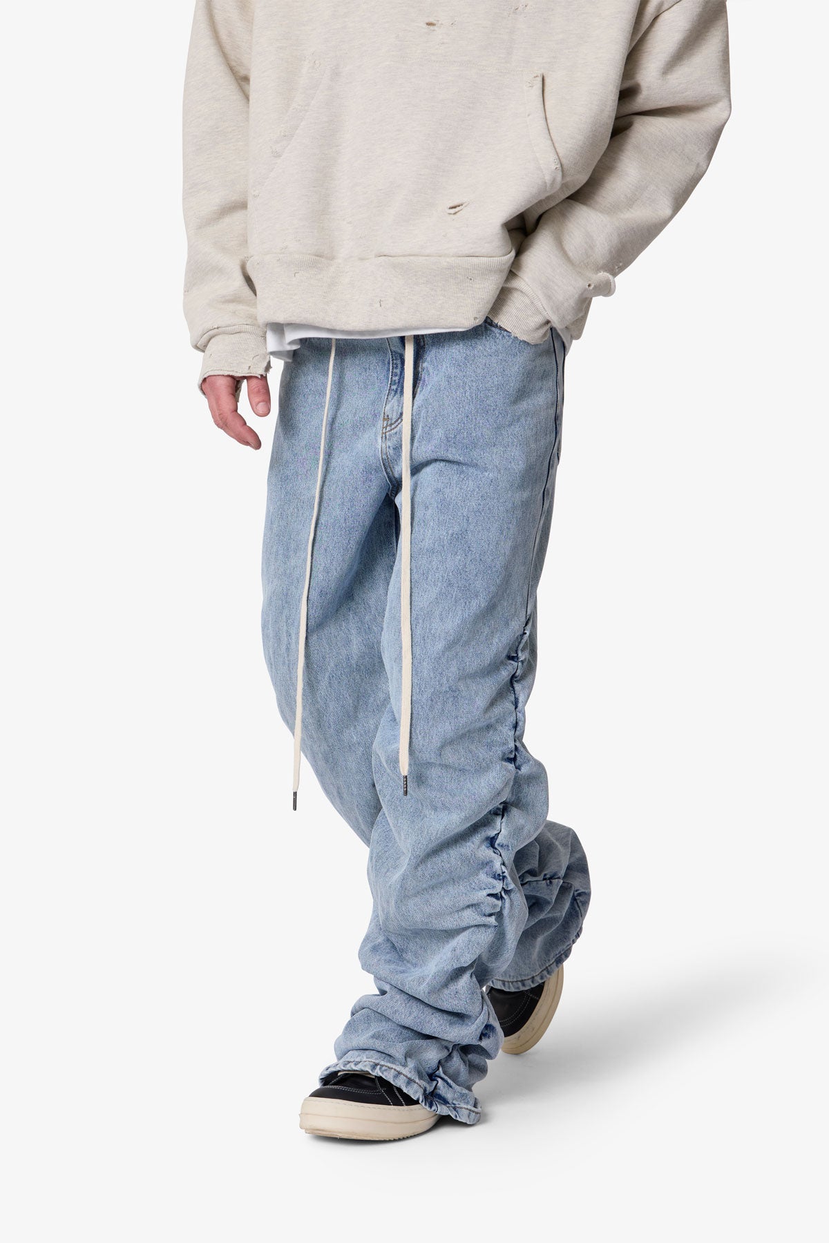 Ruched Denim | Light Blue