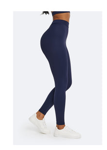 Ruched High-Waisted Leggings | Navy Blue