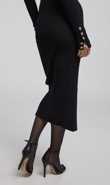 Addie Rib Skirt | Black