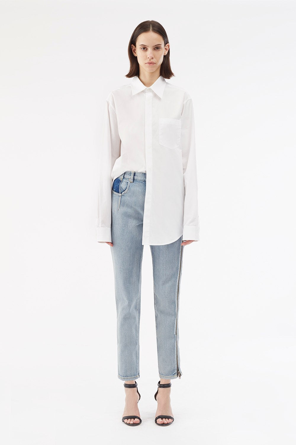 Zippered Denim Pant | Indigo