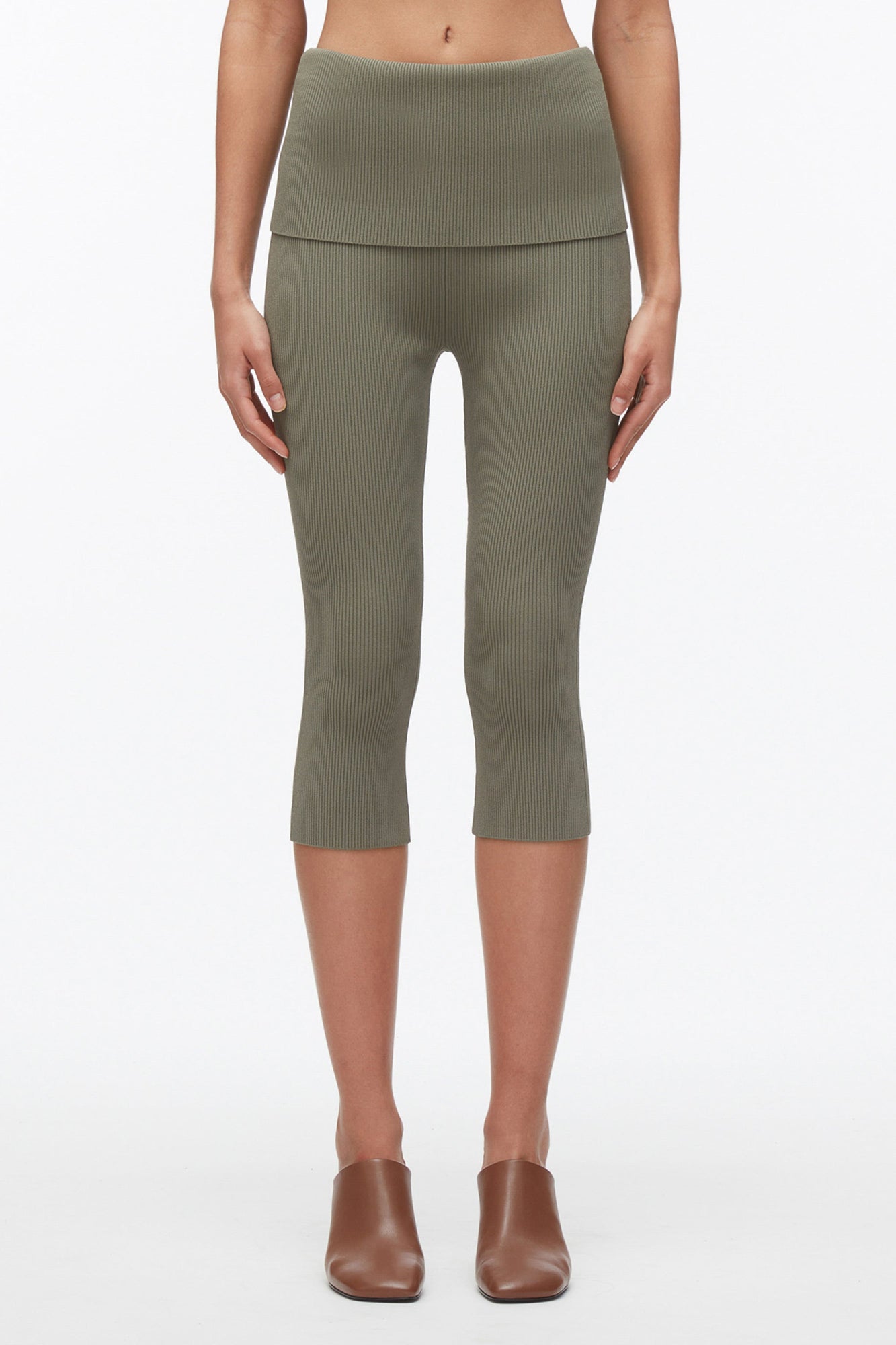 Compact Rib Capris | Sage