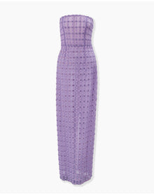 Embroidered Strapless Column Gown | Violeta