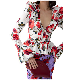 Ruched Pencil Skirt | Violeta Multi