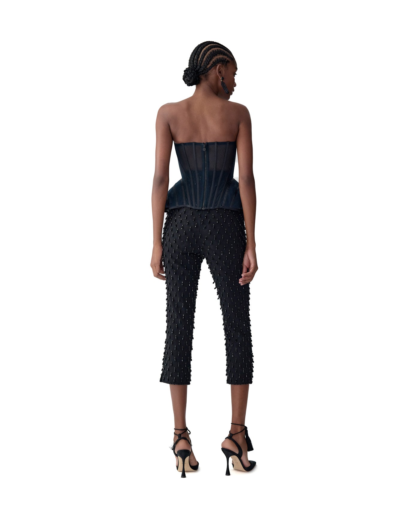 Embroidered Camila Pant | Black