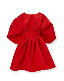 Fan Bodice Dress | Herrera Red