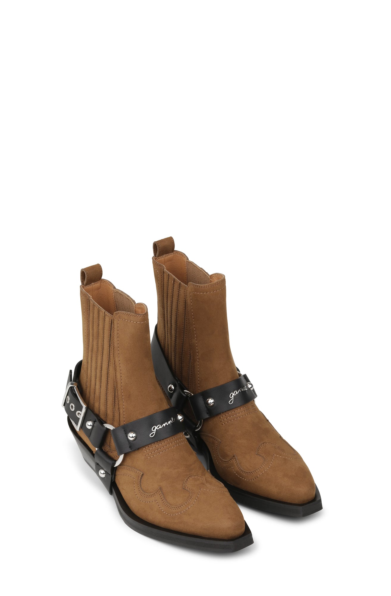 Fitted Chelsea Western Boot Suede | Tobacco Brown