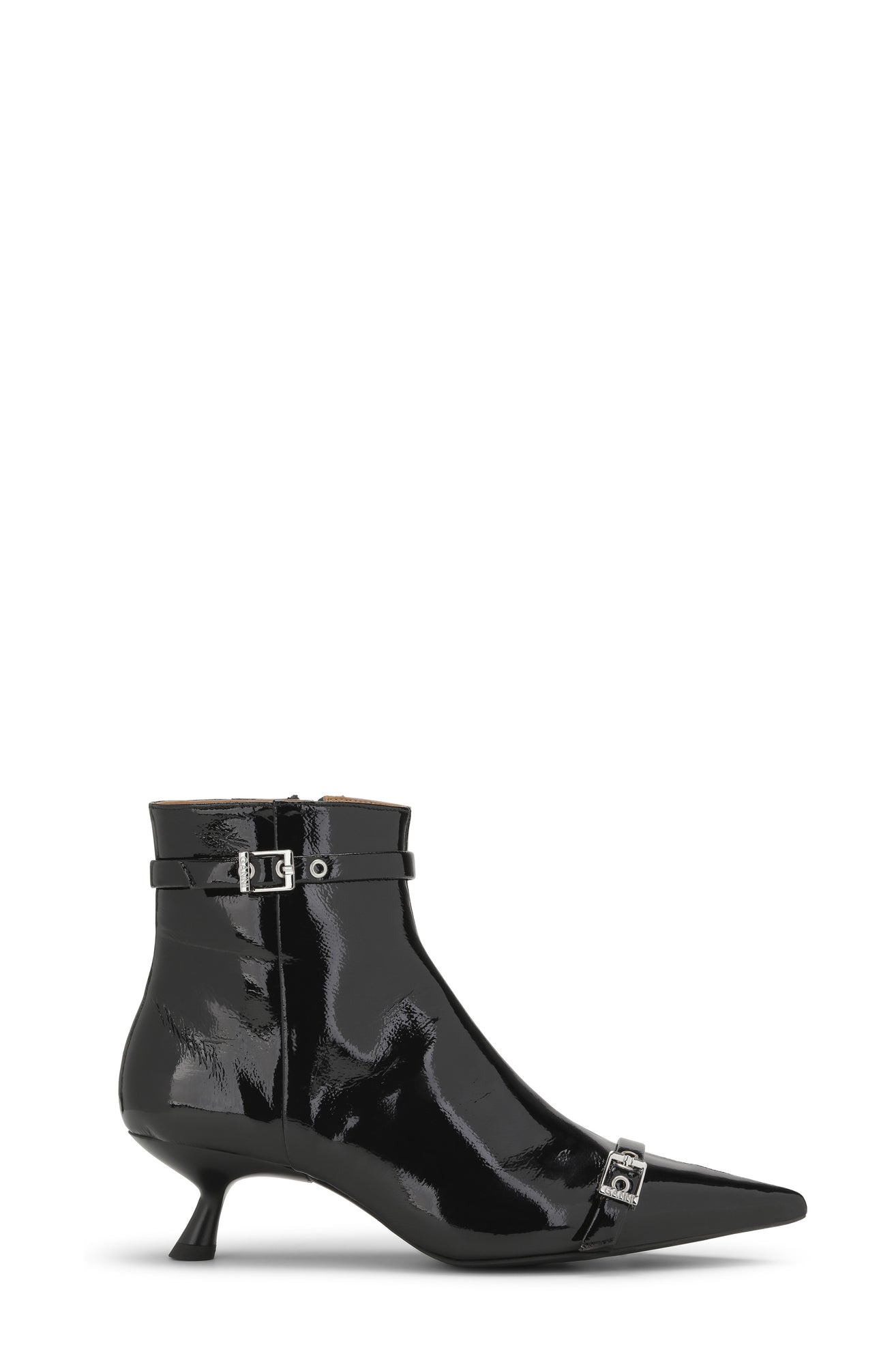 Eyelets Kitten Heel Boot Naplack | Black