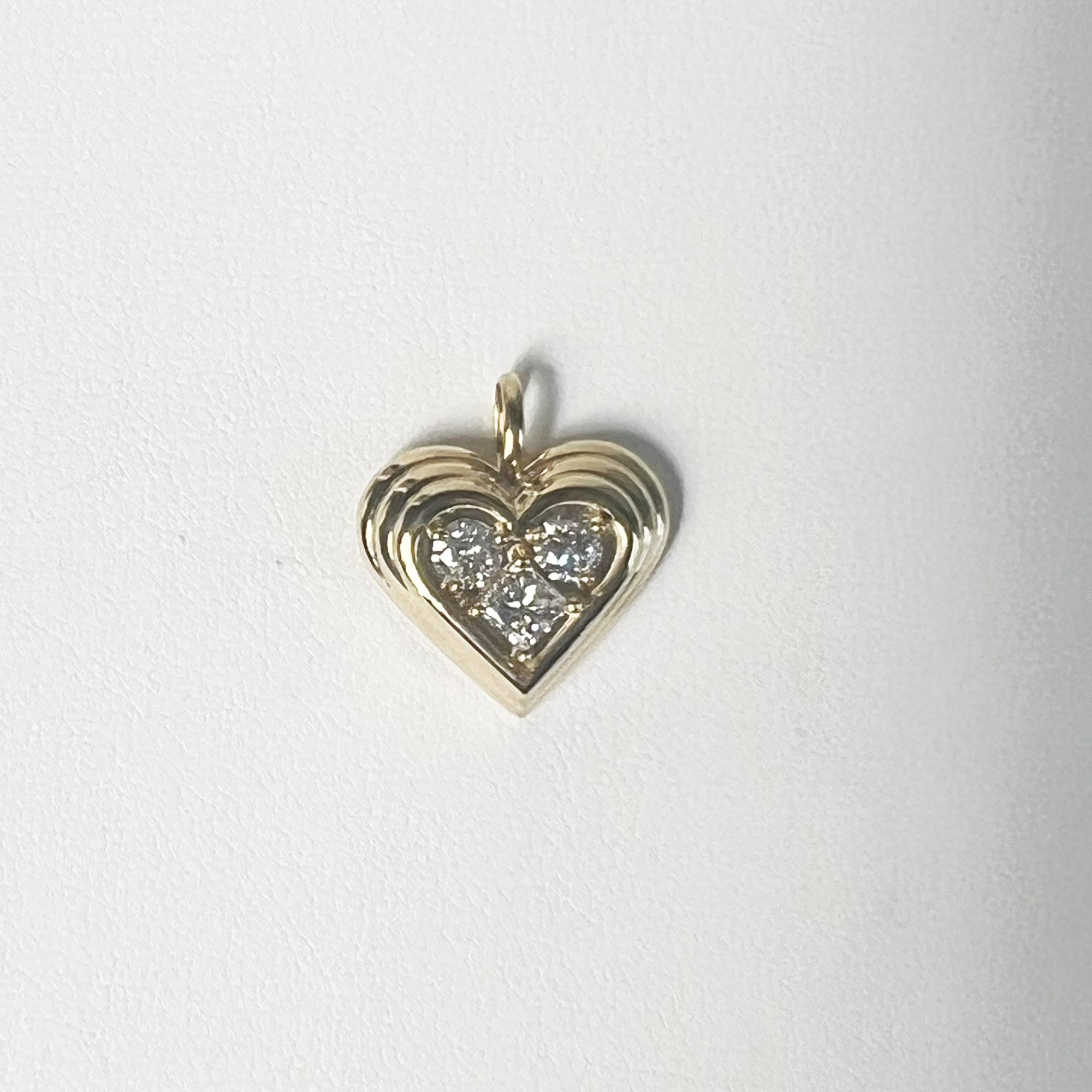 Piece of My Heart Ridge Charm | 14K Yellow Gold | 0.38 CTW (Approx) White Diamond
