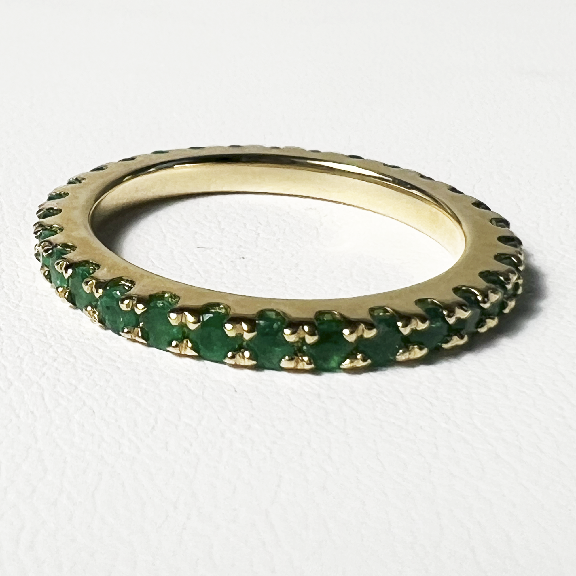 Eternity Gemstone Ring | 10K Yellow Gold | Blue Sapphire