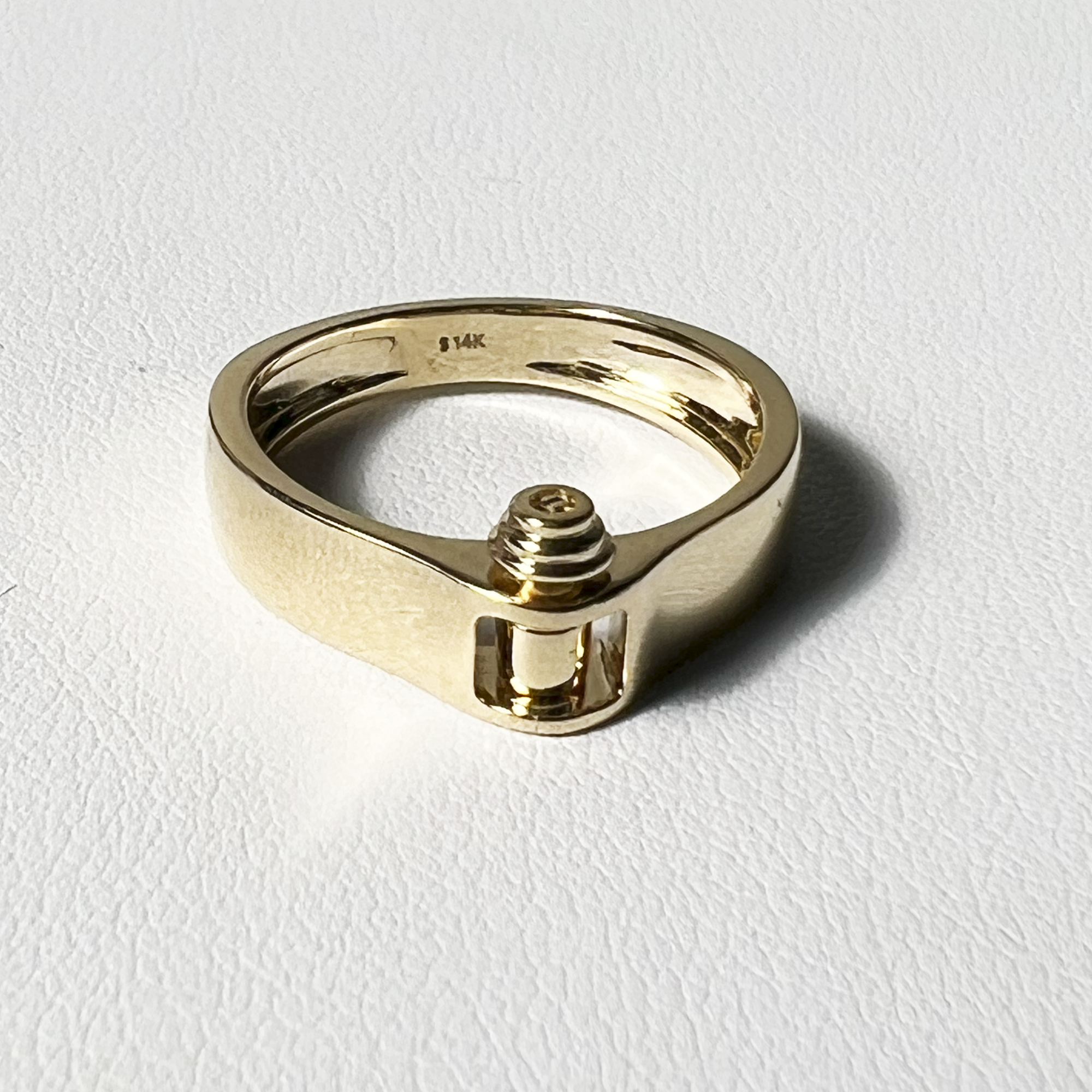 Nautical Hardware Ring | 14K Yellow Gold