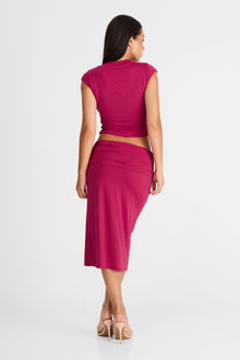 Arielle Midi Skirt | Berry