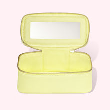 Textured Open Top Mirror Pouch | Banana