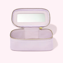 Textured Open Top Mirror Pouch | Lilac