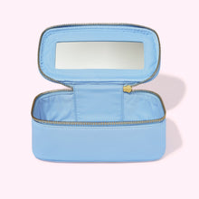 Textured Open Top Mirror Pouch | Periwinkle
