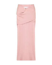 Serpent Wrapped Rib Skirt | Rose