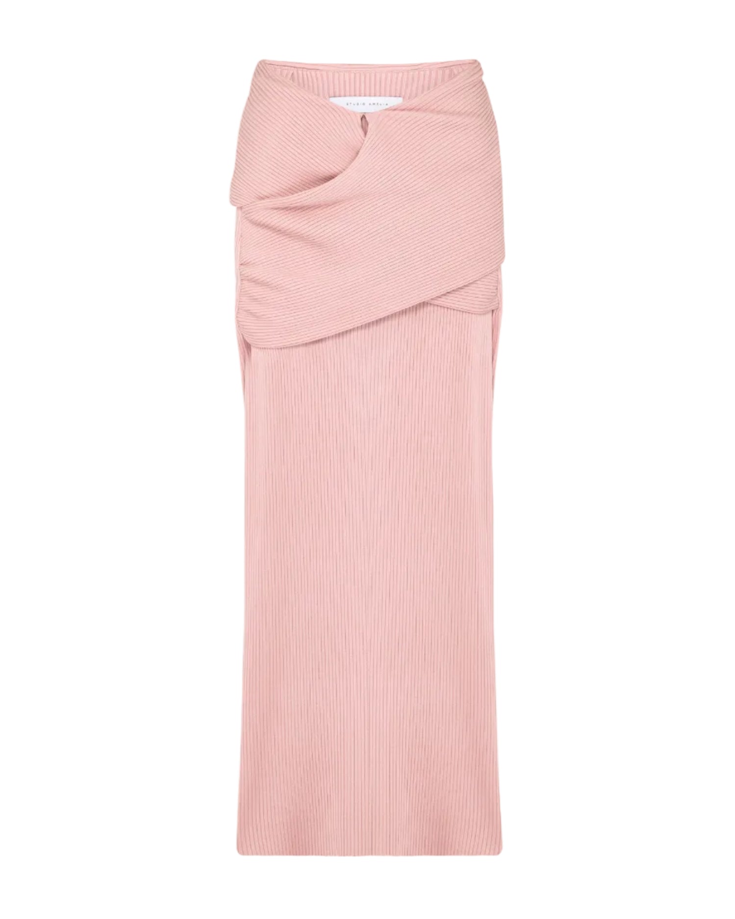 Serpent Wrapped Rib Skirt | Rose