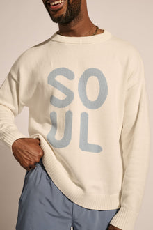 Ellsworth & Ivey | Riley Crewneck Soul Sweater | Blue/White