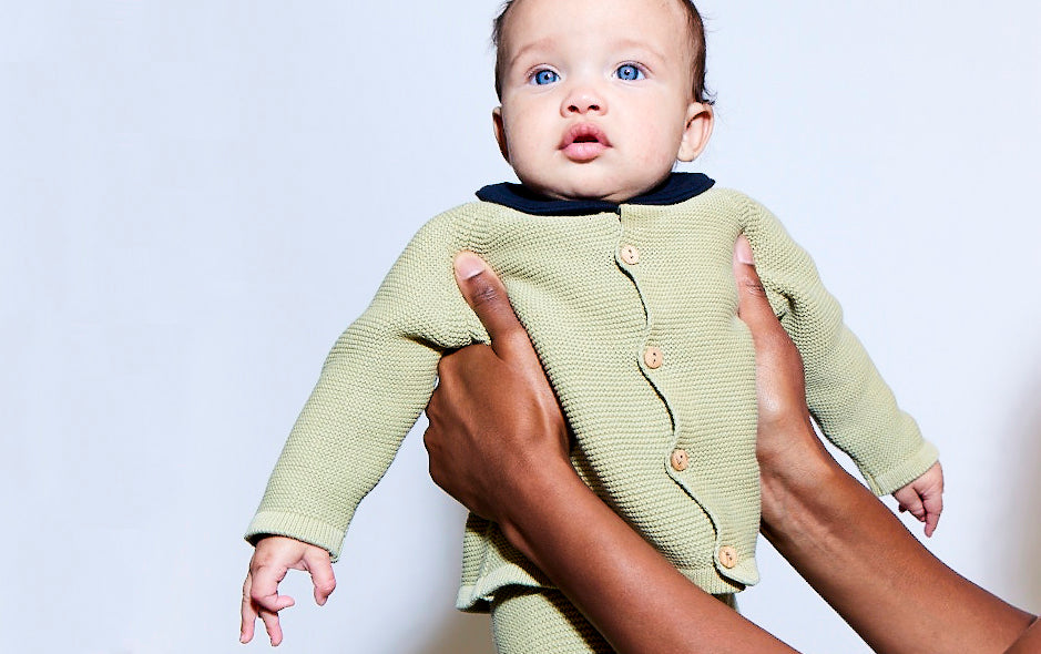 Organic Knit Cardigan | Greenstone - Mineral Dye