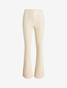 Faux Leather Flared Legging::Ivory::Main