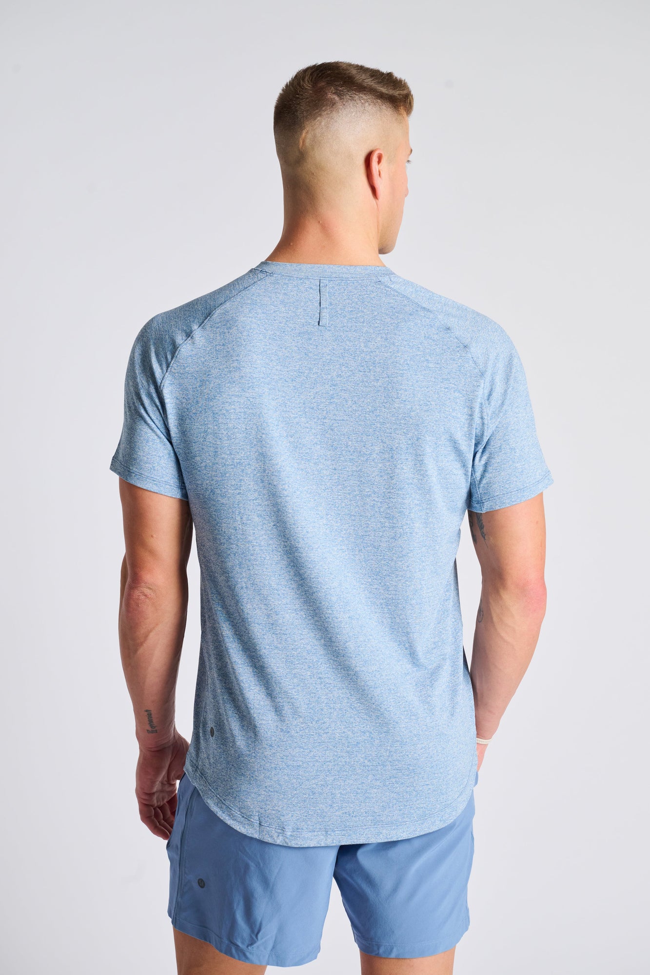 Lululemon | License To Train Short Sleeve | Heathered Washed Denim