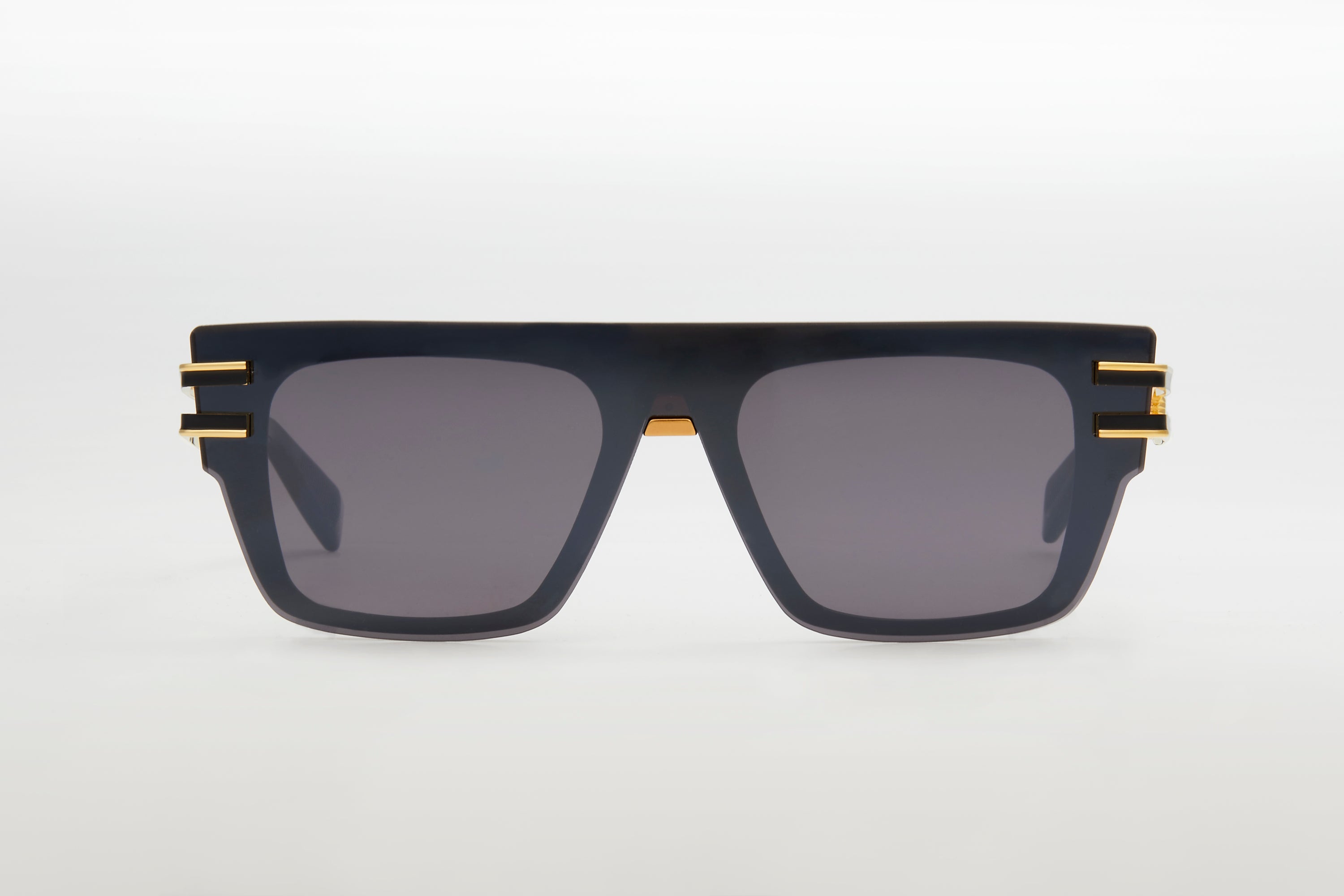 Mens | Soldat Sunglass | Black - Gold | Dark Grey w/ Black Mirror