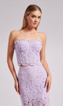 Enya Lace Bustier | Lilac