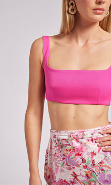 Delphine Crop Tank | Hot Pink