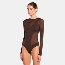 OW Collection Spiral Bodysuit | Brown