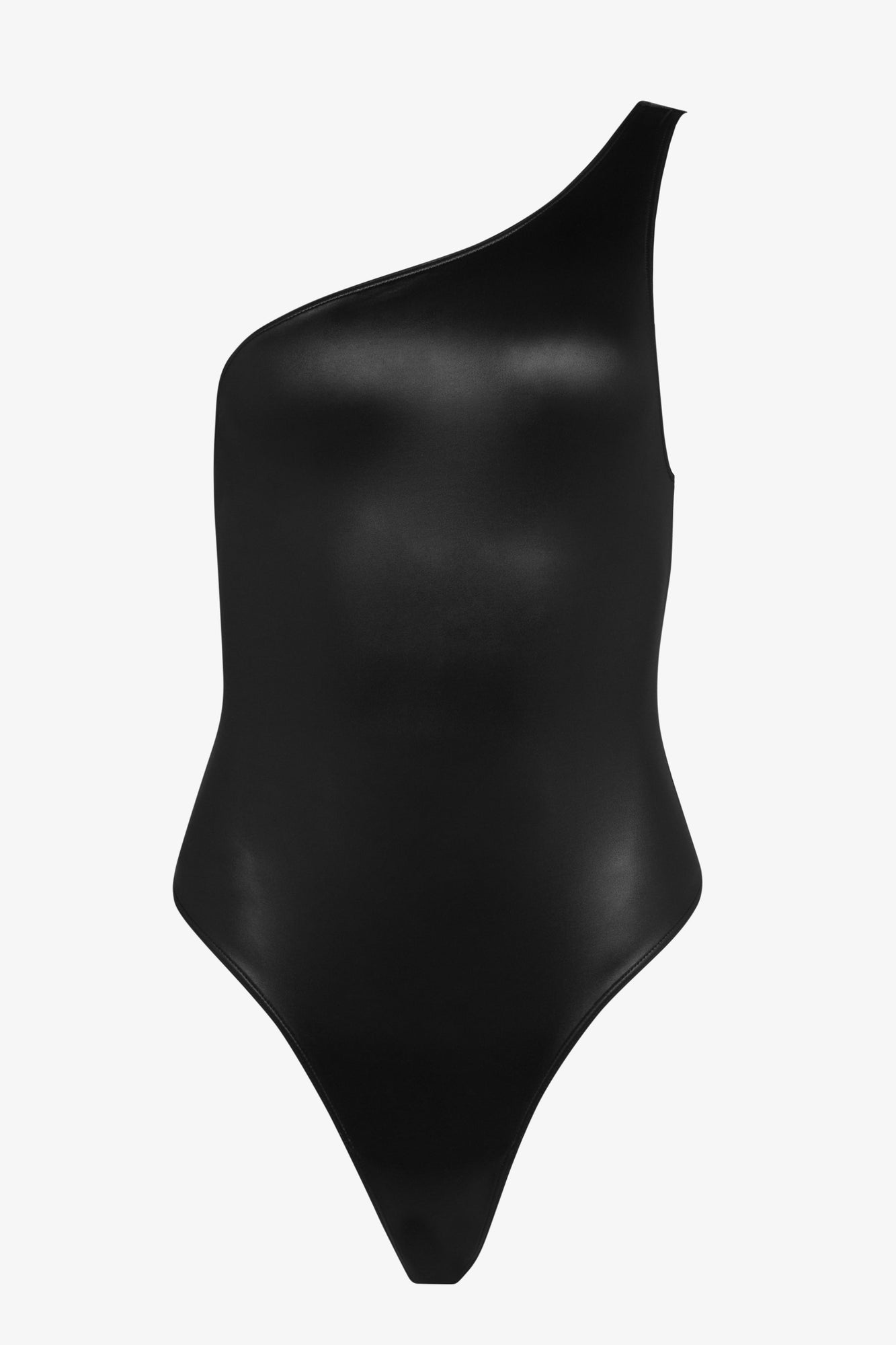 Asymmetrical One-Piece Swimsuit - Splash | Black