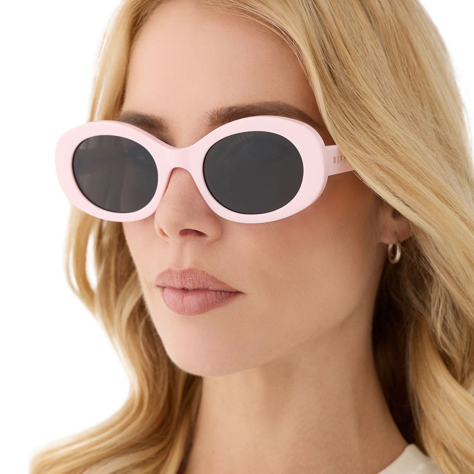 Womens | Lainey Sunglasses | Powder Pink | Grey Polarized Lenses