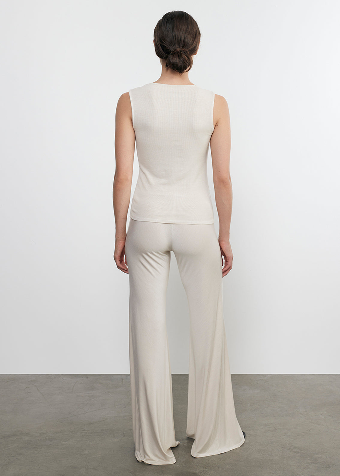 silk knit bias pant in canvas