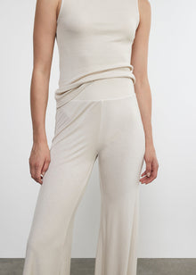 silk knit bias pant in canvas